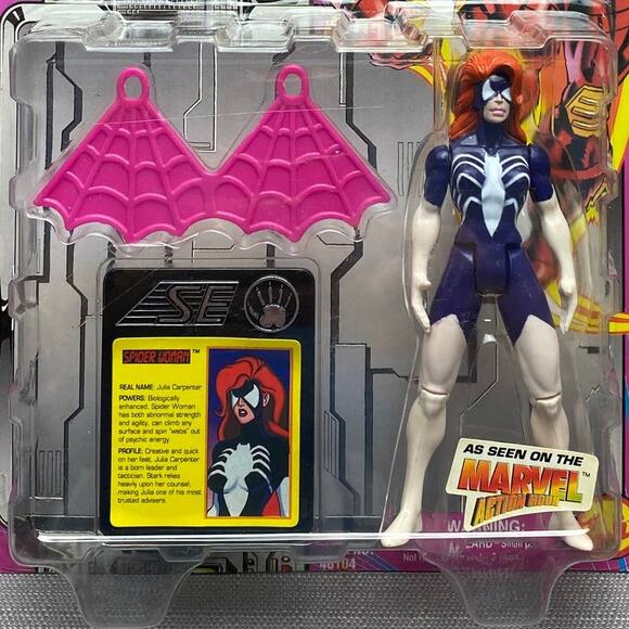 Toybiz 1994 Marvel Comics Iron Man Spider-Woman Action Figure - Picture 7 of 7